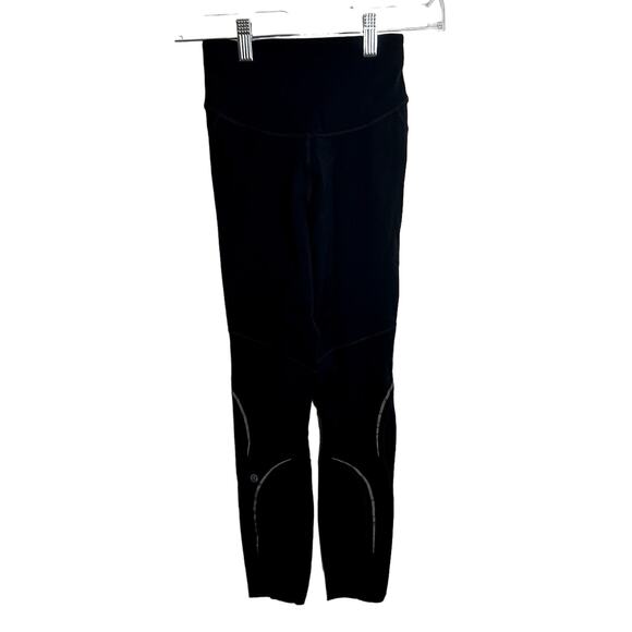 Lululemon Base Pace High-Rise Reflective Tight 25" Black Womens Size 0 Reflect - Picture 11 of 13